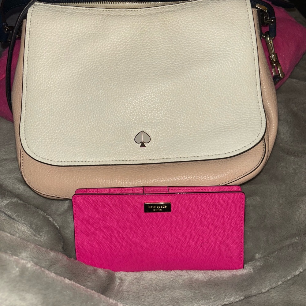 Kate Spade authentic Cream and Tan Shoulder Bag